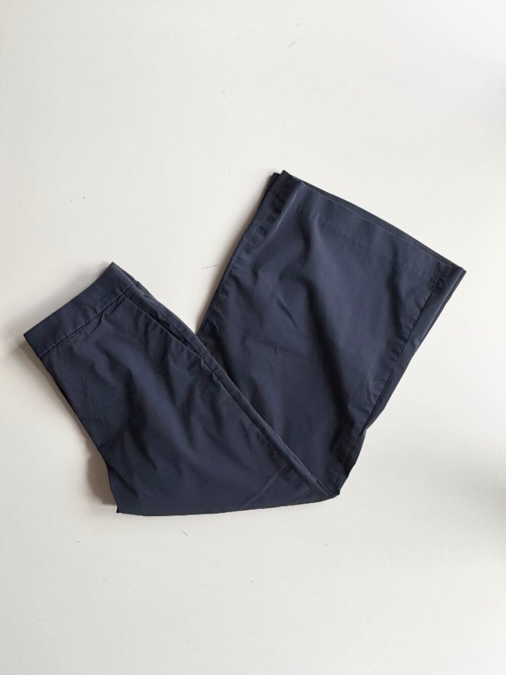 Aritzia BABATON Manolo Navy Stretch Cotton Poplin Wide Leg Culotte Pants, Size 8